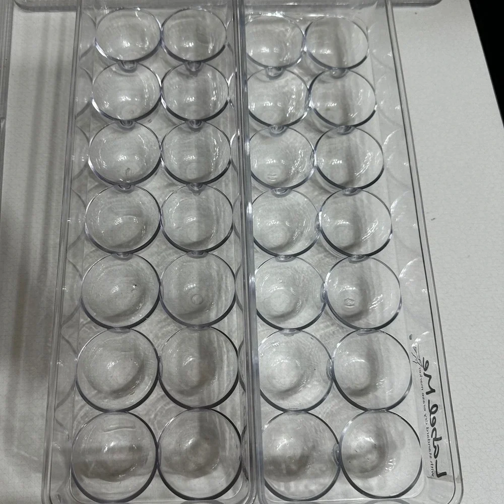 Label Me Egg Storage Container Set of 2 Clear Plastic Stackable 14-Count Bins